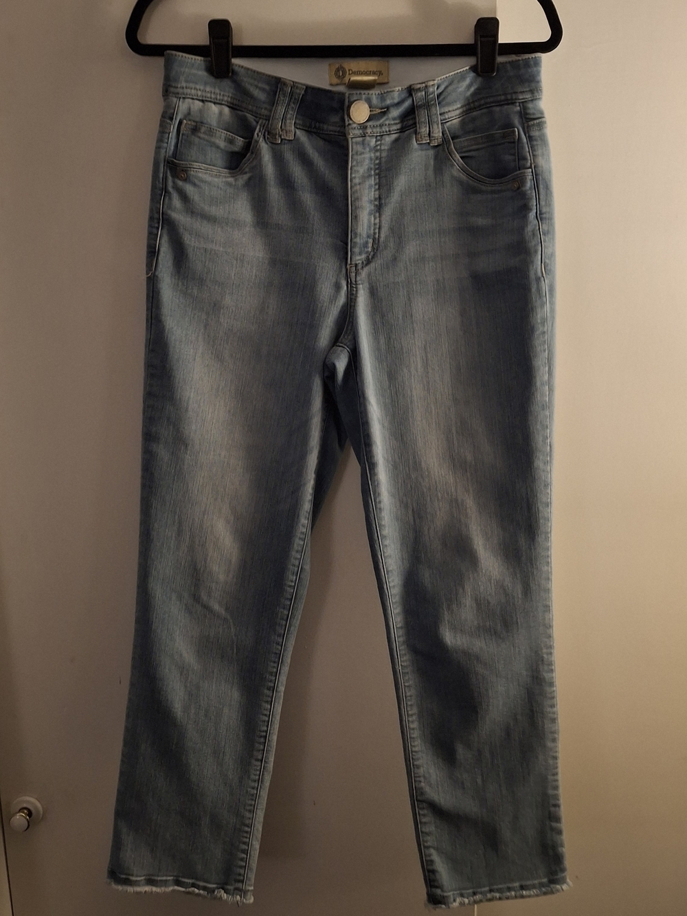 Democracy Light Blue Slim Straight Women's Jeans With "Ab" Technology